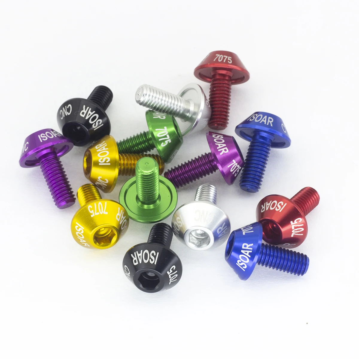 M5*10 Aluminum alloy mushroom head,bicycle water bottle rack screw mountain bike kettle rack screw Bottle cage color anode