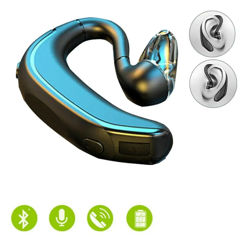 Over-Ear Earphones Headsets Earpiece Earbuds with Microphone Noise Cancelling for Android iOS Cell Phones Bluetooth-compatible