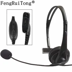 Walkie Talkie Mic Headset Bouncer Headphone For Motorola APX6000 XPR6300 DP4800 MTP6550 P8200 P8268 P8668 Radio Plug Accessories