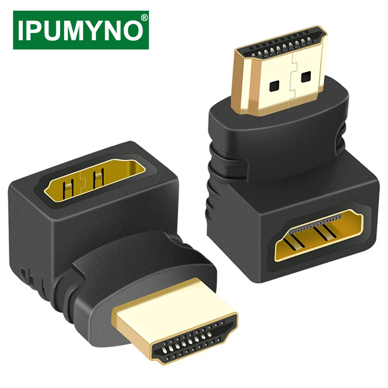 Adattatore compatibile HDMI 90 Extender convertitore maschio/femmina destro a 270 gradi per convertitore 1.4 Monitor per proiettore HDTV PS4