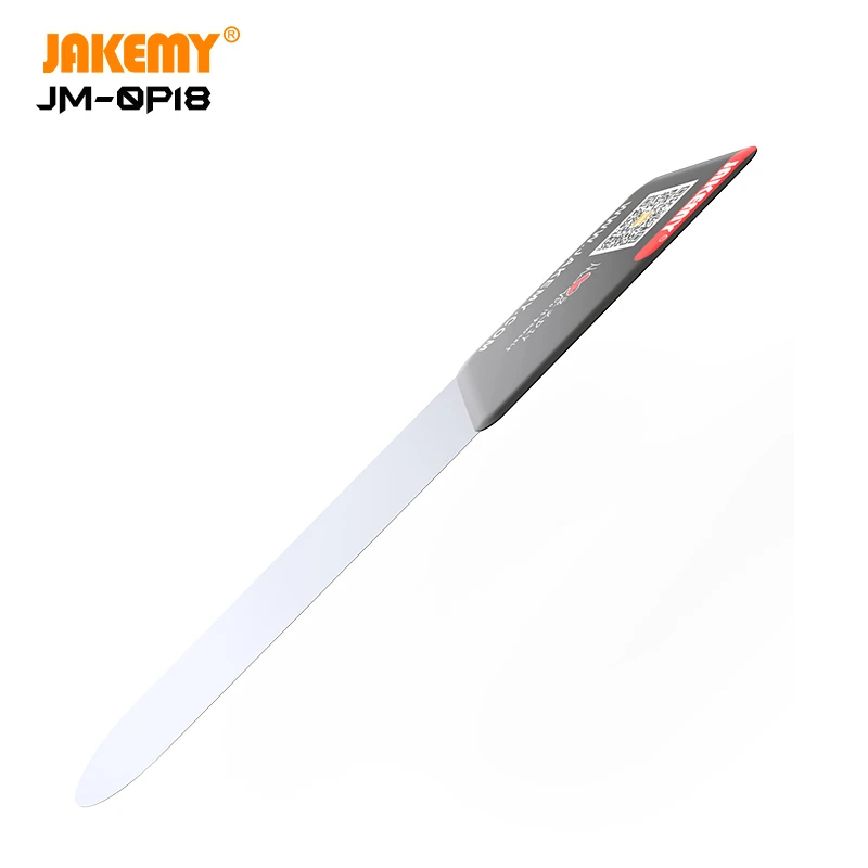 JAKEMY 0.1mm Ultra Thin Flexible Steel Pry Spudger Disassemble Card for iPhone Samsung Curved Screen Opening Repair Tools