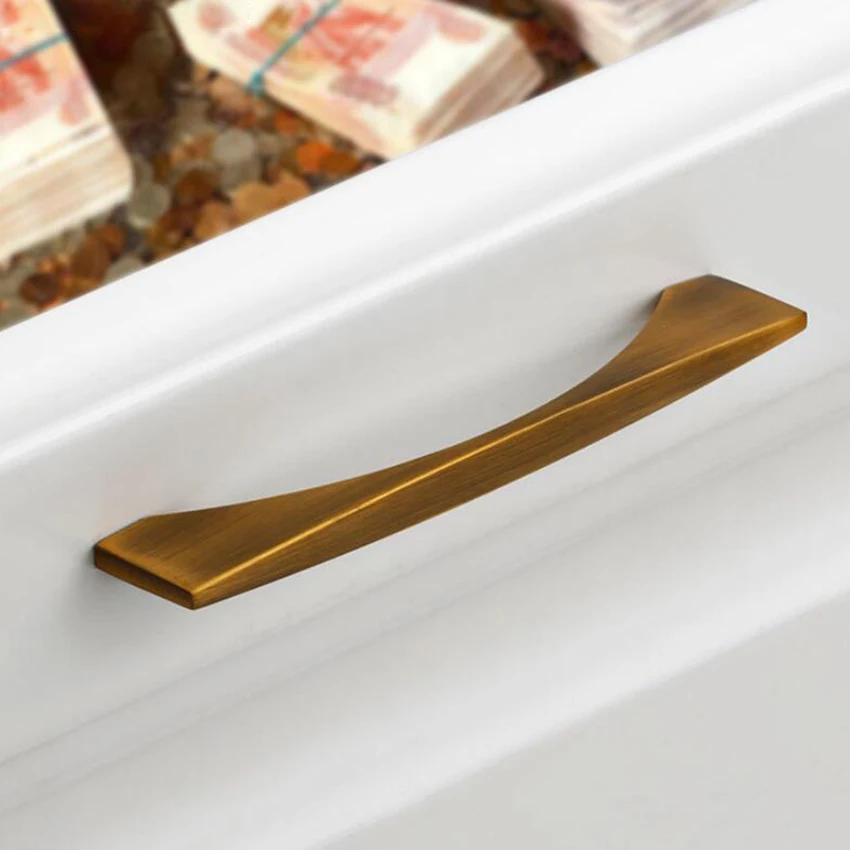 Household Kitchen Cabinet Pulls Pure Copper Drawer Handle Wine Cabinet Cupboard Door Wardrobe Pull, Bathroom Basin Door Handles