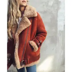 5Xl Plus Size kobiety Futro bawełna ciepły gruby płaszcz ze sztucznego futra kobiety dorywczo Suede Lamb Futro kobieta kurtka Parka pluszowe płaszcze