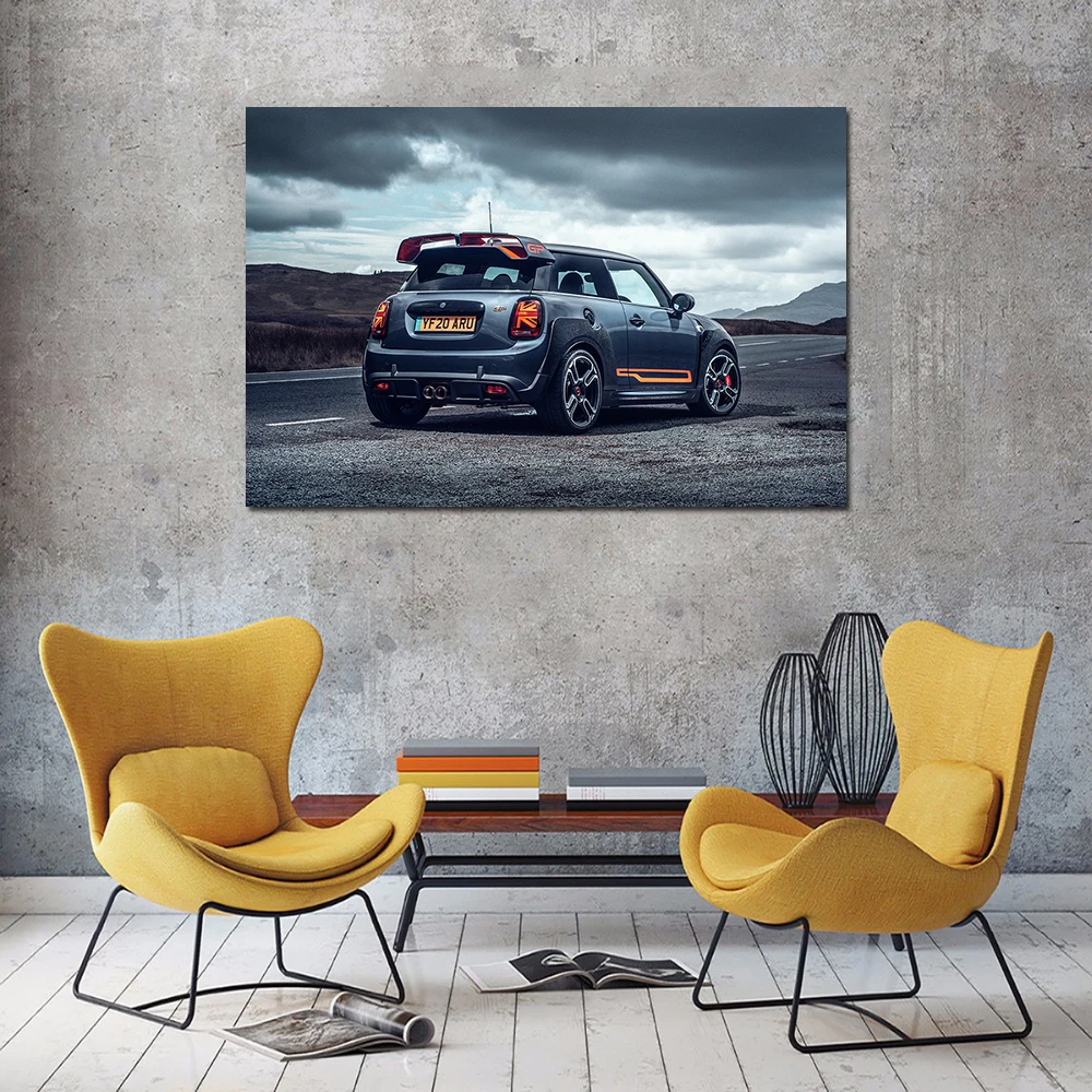 Mini John Cooper Works GP Car Wallpaper Wall Art Poster Print Canvas Paintings for Home Room Decor