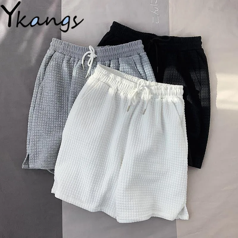 

High Waisted Solid Baggy Fashion Korean Style Clothes Shorts Ladies Black Running Biker Wide Leg Loose Short Pocket Summer Women