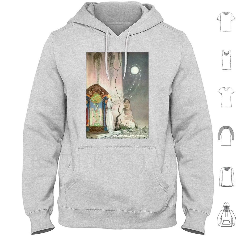 Kay Nielsen Arte de cuento de hadas / Ilustración Sudadera con capucha Manga larga Kay Nielsen Kay Neilsen Este del sol Oeste de la Hada de la Luna