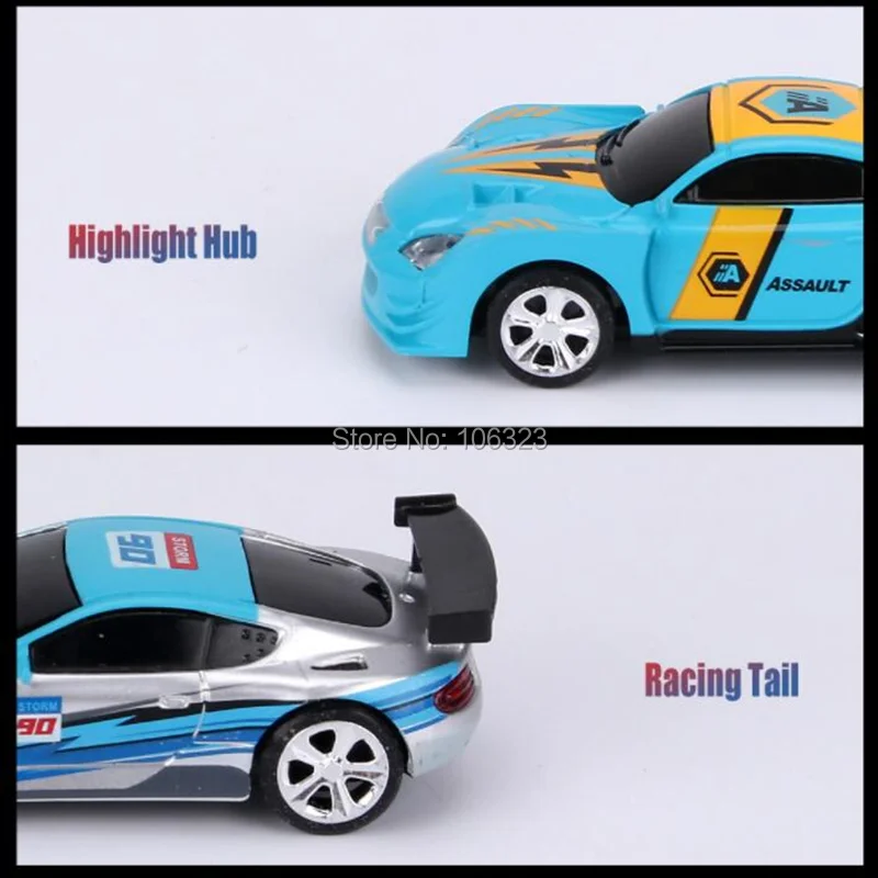 1:58 Mini carro de corrida R/C, controle de APP Bluetooth para celular, Driftting 2.4GHZ High Speed Race Portable Powerful Motor Driving Toy