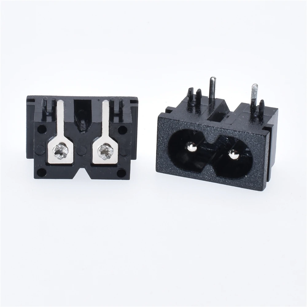 Hot selling electrical socket IEC 320 C8 power connector BX-180-H 2 pin industrial socket Excellent quality black