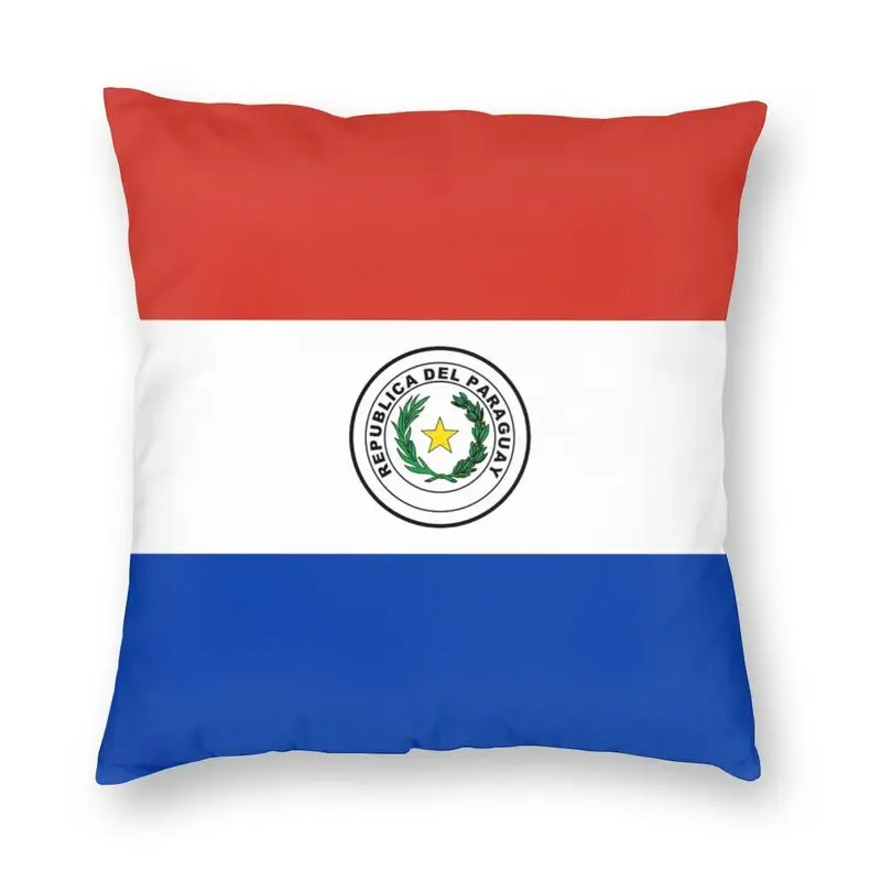 

Paraguay Flag Cushion Cover 45x45 Decoration 3D Print Throw Pillow for Sofa Two Side