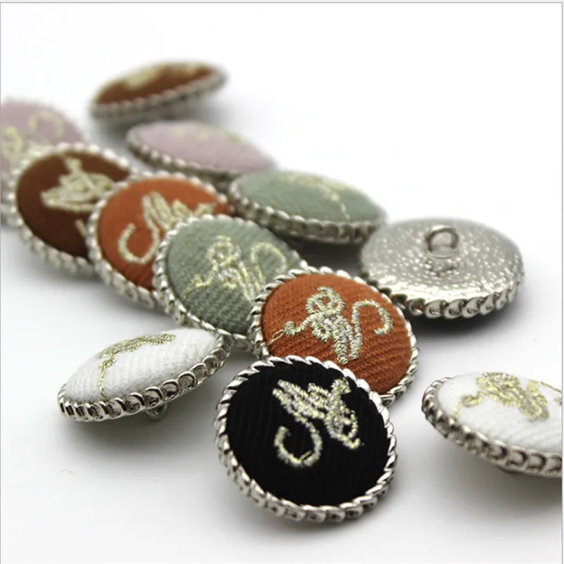 2pcs/lot Metal Cloth Button Cardigan Jacket Decoration Material DIY Clothing Accessories YS201015-2