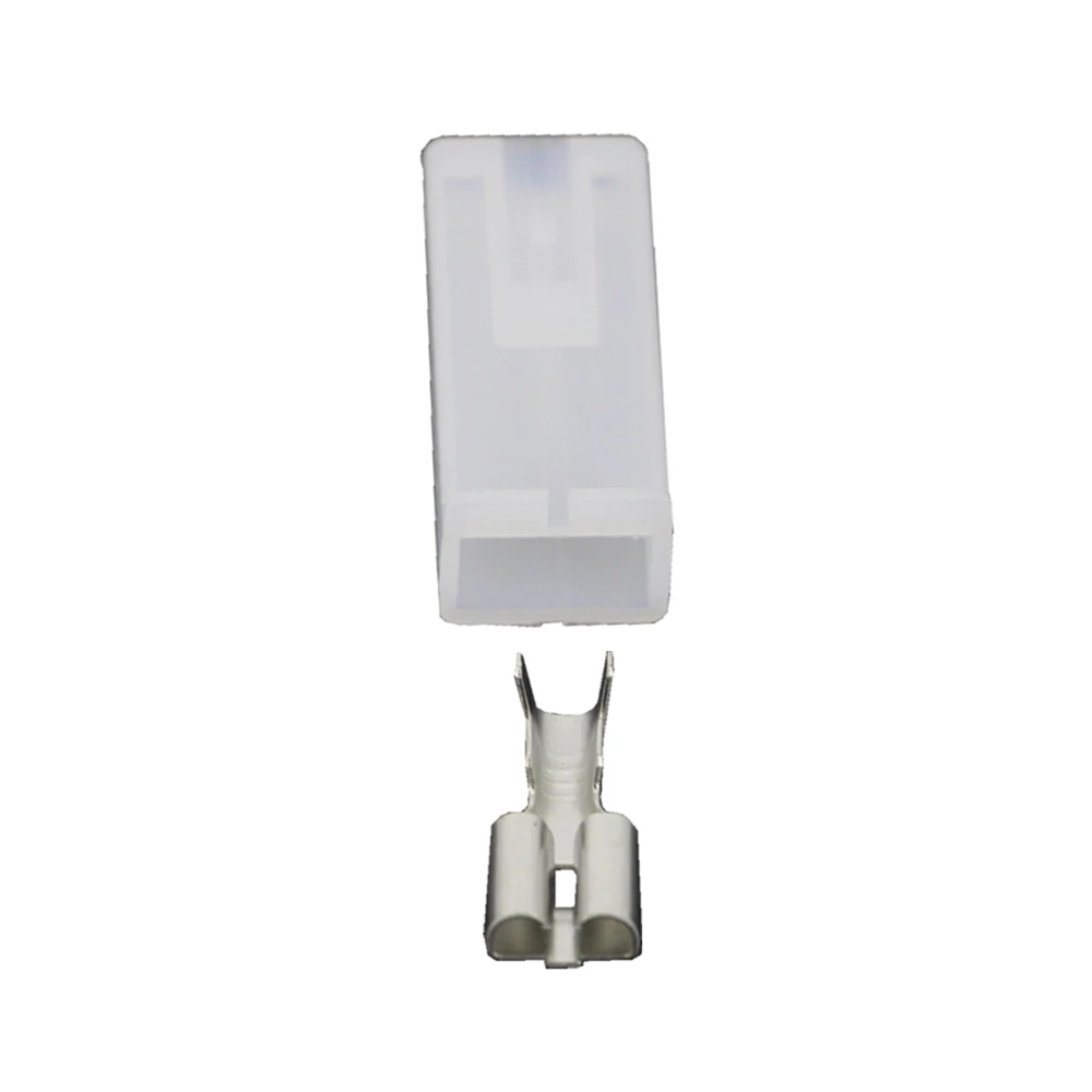 1 Pin 6.3 Series Car & Motorcycle Connector White Plastic Plug With Terminal DJ70121-6.3-11/21 1P Connector