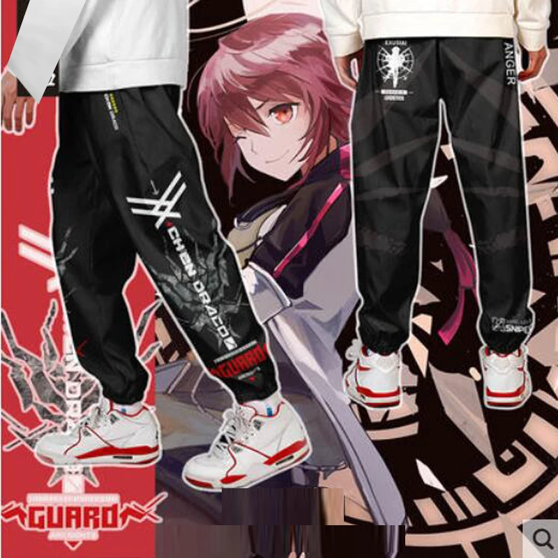 Jogo quente arknights 3d joggers calças masculinas/femininas casuais hip hop sweatpants nian amiya chen texas exsusiai cosplay traje