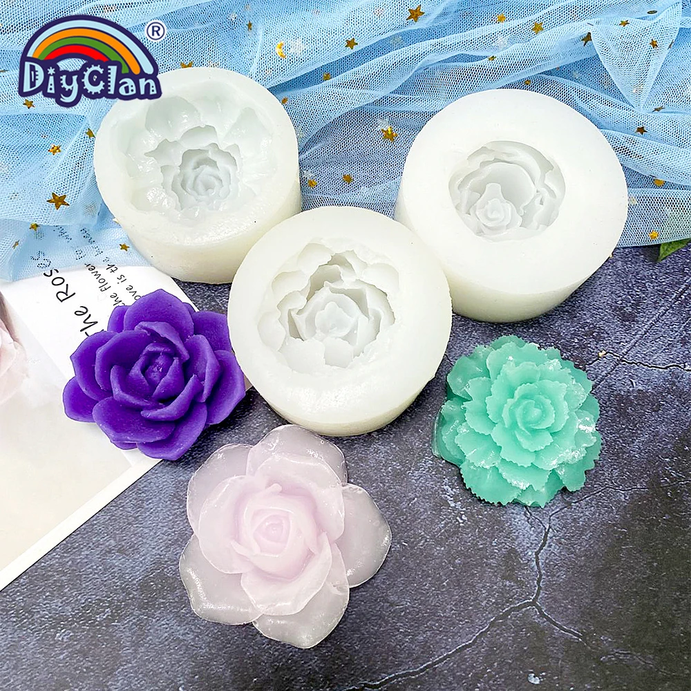 Meat Plant Flower Model Silicone Mold Candles Home Decoration Baking Tool Holiday Atmosphere Candle Making Mould