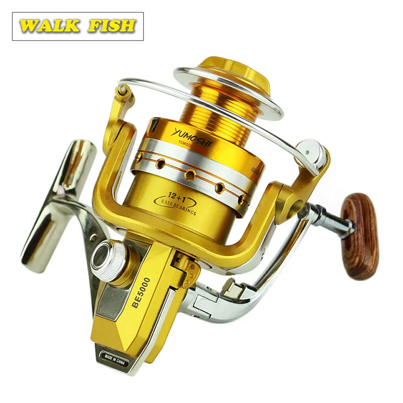 WALK FISH 12+1BB 5.5:1 Spinning Fishing Reel Carp Fishing Tackle BE1000 2000 3000 4000 5000 6000 7000 Series