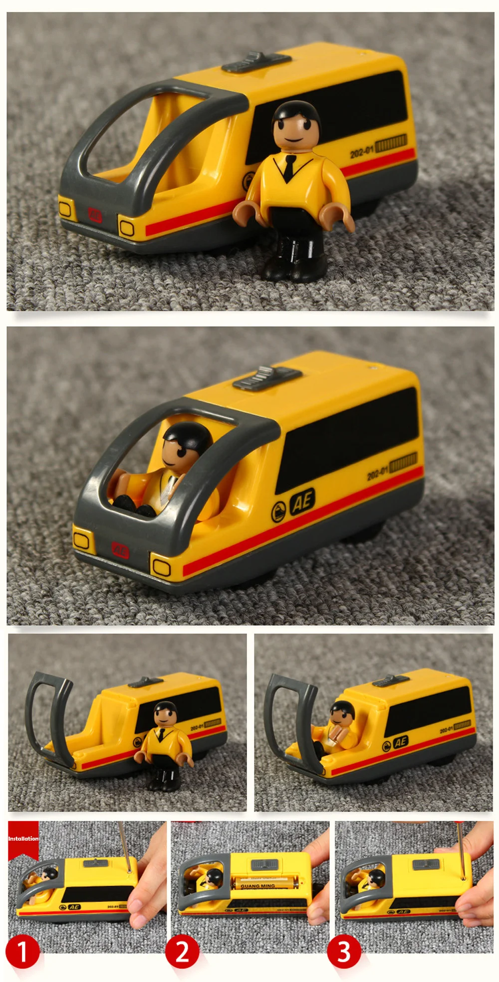 RC Elektrische Zug Set Lokomotive Magnetische Zug Diecast Slot Spielzeug Fit für Marke Holz Eisenbahn Gleise Spielzeug für Kinder Geschenke – Detail 3