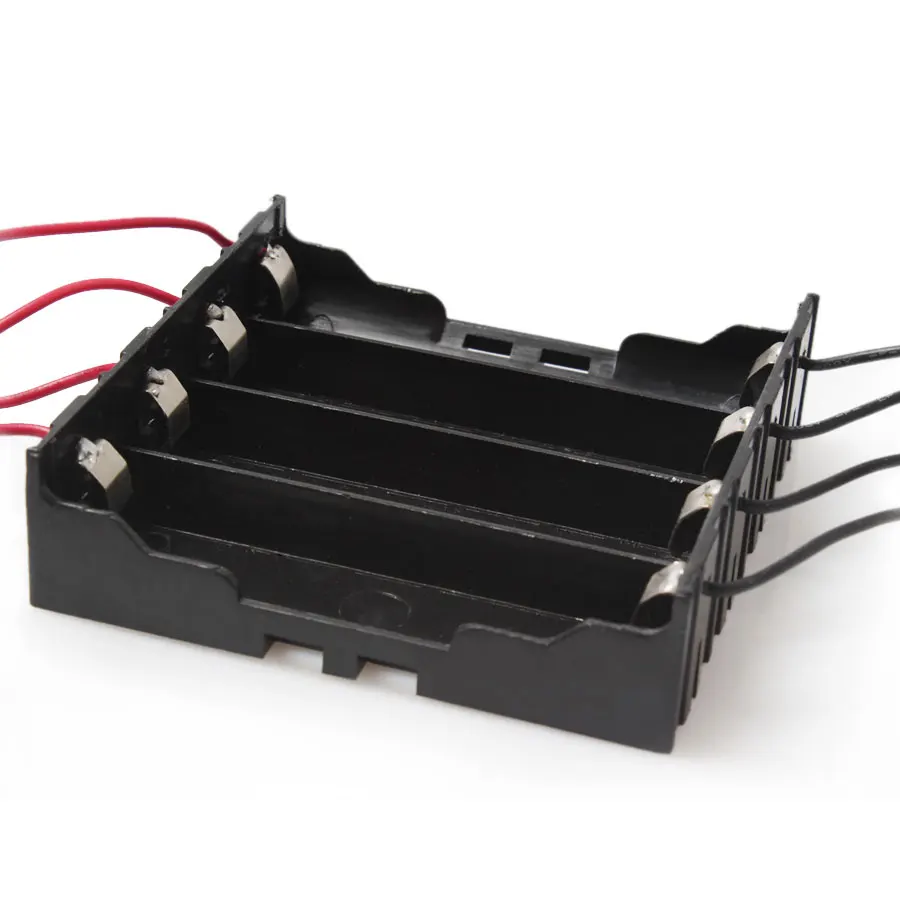 15pcs/lot MasterFire ABS 18650 Battery Holder Cover Container 4 Slots For 4 x 18650 With Wire Leads Batteries Storage Box Case