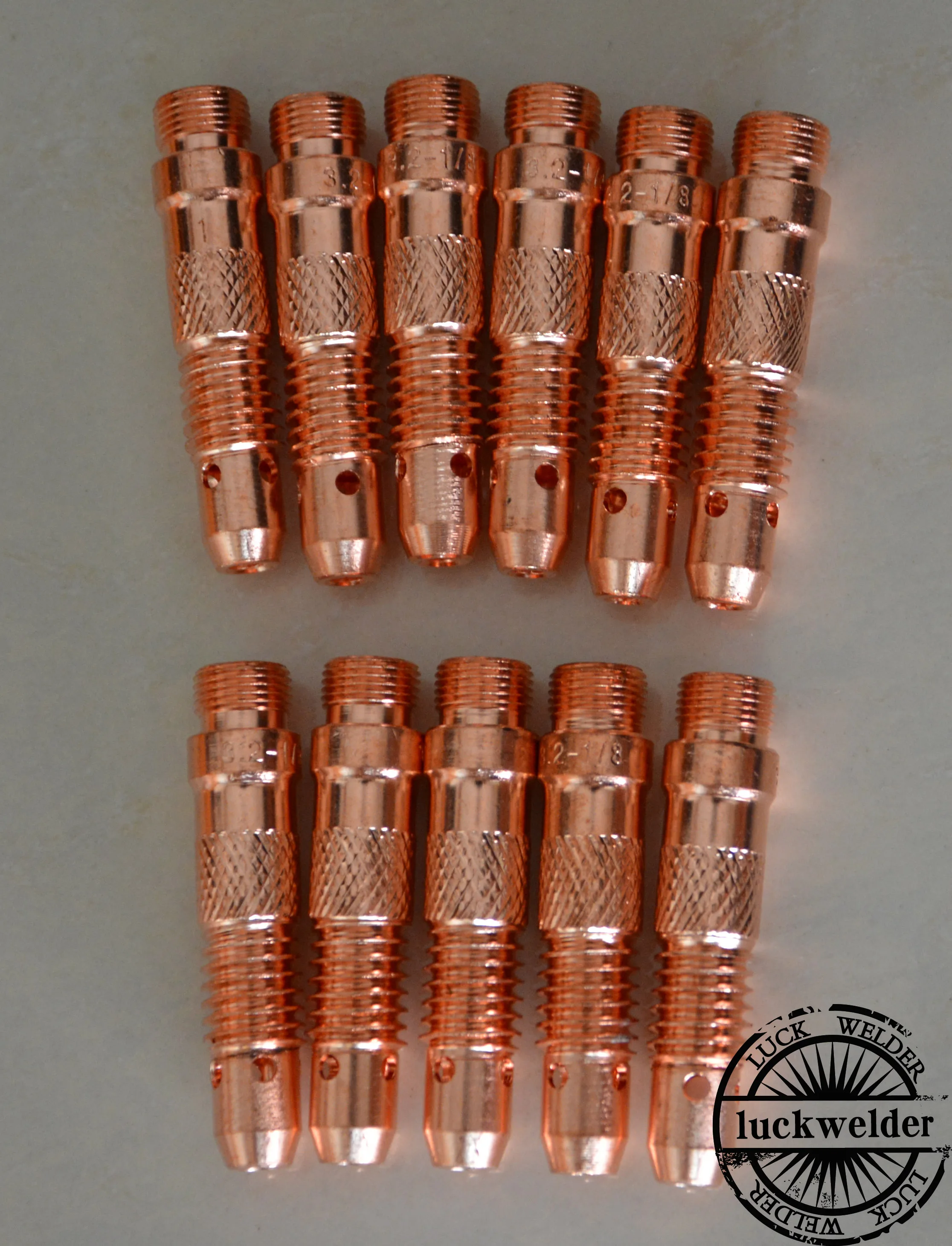 Cuerpo de pinza de 3/32 "y 2,4mm, soporte de tungsteno compatible con WP17 18 26 TIG, Serie de soplete de soldadura, 10 Uds.