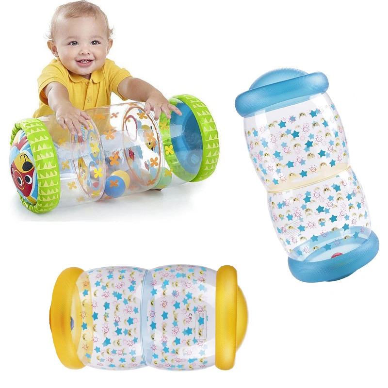 Crawling Learning Roller With Bells Toddler Standing Early Educational Toys Lnflatable Toy Infants Roller PVC Baby Fidget Toys