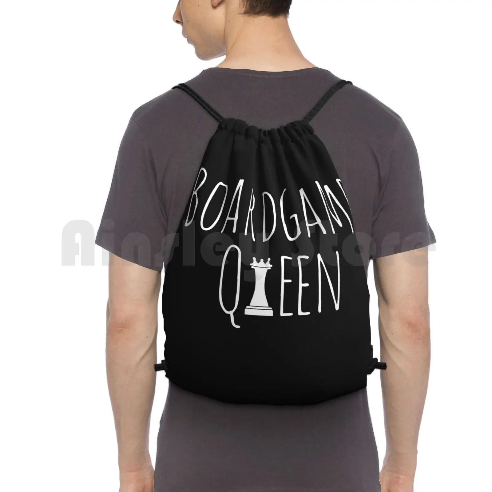 Boardgame Queen Backpack Drawstring Bag Riding Climbing Gym Bag Boardgame Board Game Boardgames Queen Gambit King Chess