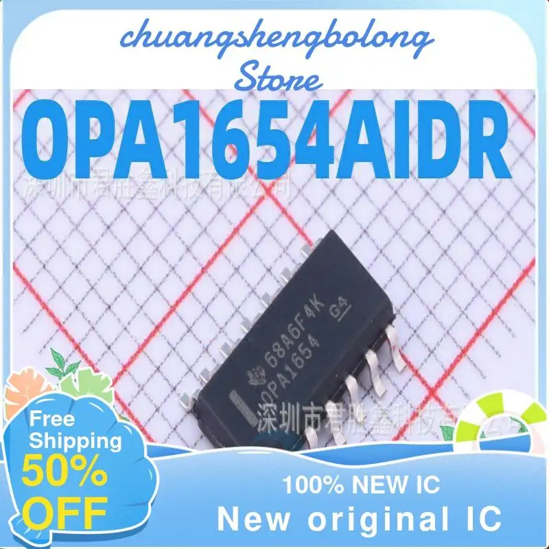 

5PCS OPA1654AIDR OPA1654 SOP14 New original IC