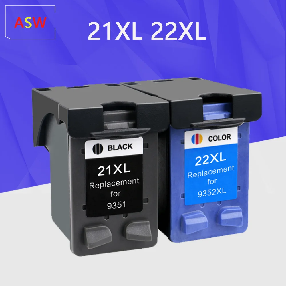 

ASW 21XL 22XL Ink Cartridge Replacement for hp 21xl For hp22 for hp Deskjet F2180 F2200 F2280 F4180 F300 F380 380 D2300 printers