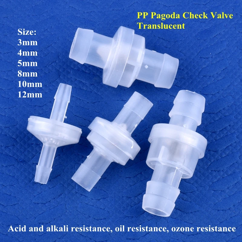 5~200pcs 3~12mm Mini PP Non-Pressure Check Valve Drip Irrigation Hose Joint Non-Return Valve Aquarium Tank Pipe One-way Valve