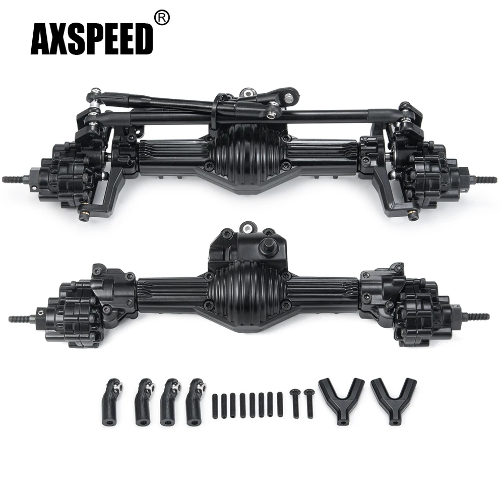 

AXSPEED Complete Metal Front Rear Axle for 1/10 Axial SCX10 90028 RC Rock Crawler Car Upgrade Parts