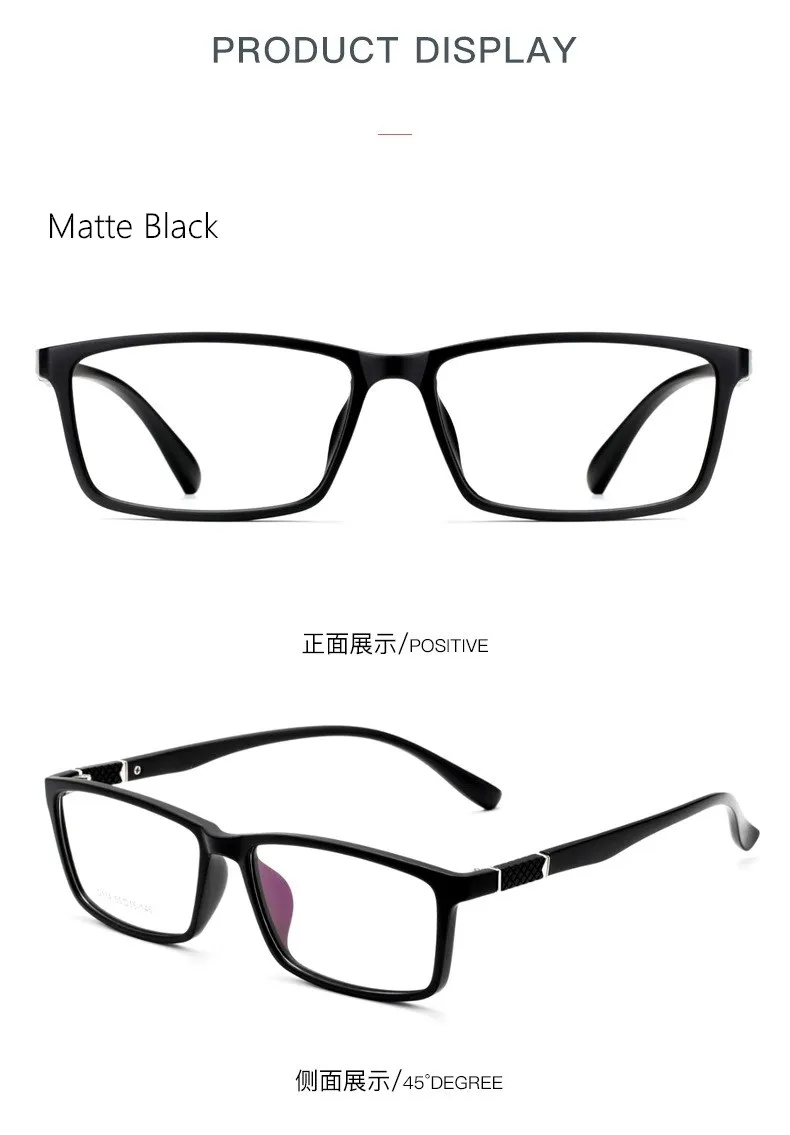 Männer Brille Rahmen Ultraleicht Retro Myopie Platz Mode TR90 Anti-Blau Licht Optische Brillen Rahmen Frauen D114 – Detail 5