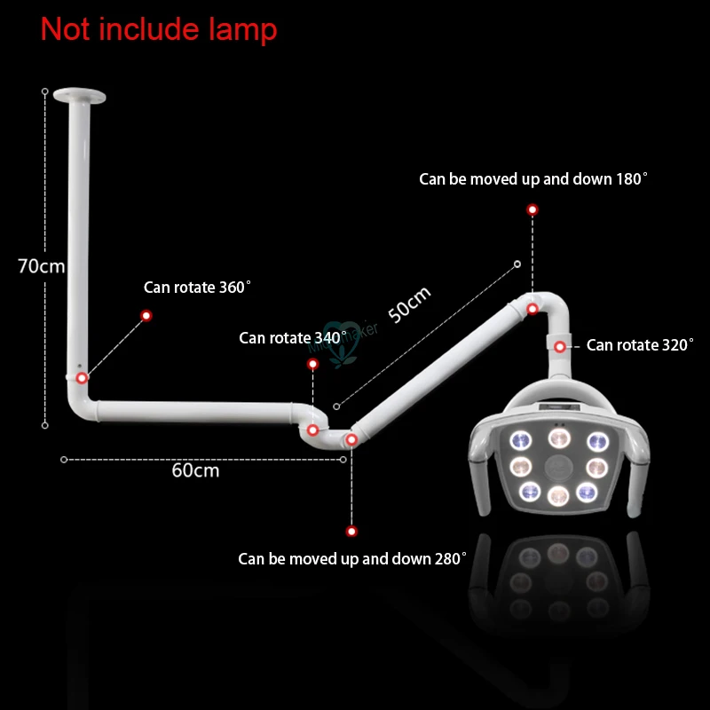 High Quality dental light Ceiling mounted support arm for led halogen dental lamp