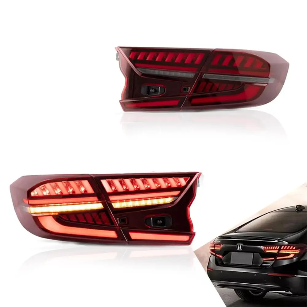 LED Tail Lights For Honda Accord 10th Gen 2018 2019 2020 Animation DRL Sequential Indicator Rear Lamp Assembly