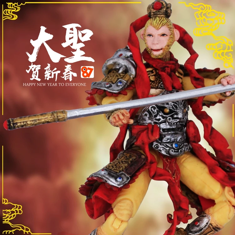 

Journey to the West 1:18 Monkey King 3,75 дюймов, фигурка, кукла, реальная игрушка