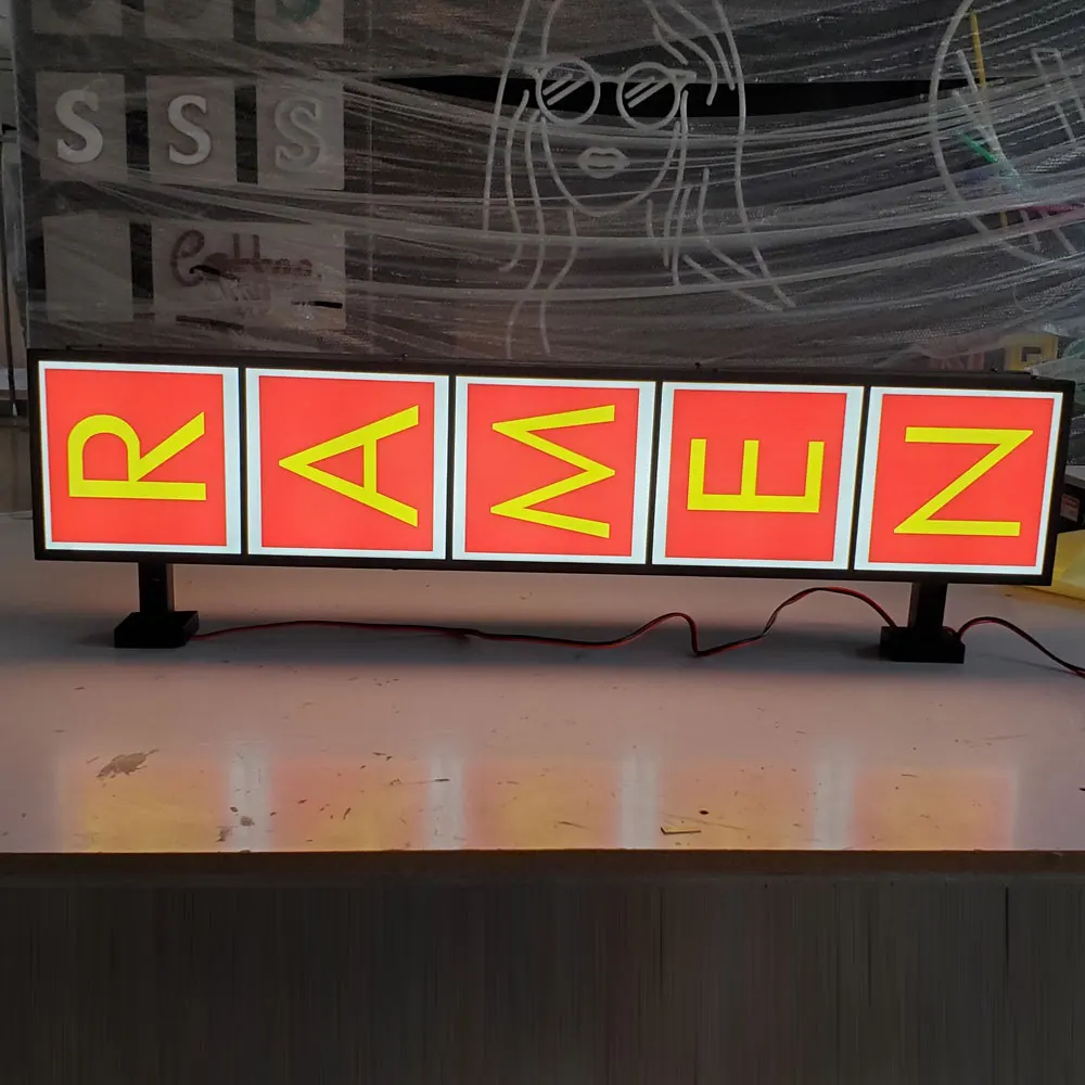 Restaurant Acryl Metalen Led Licht Box Double Side Verlichte Waterdichte