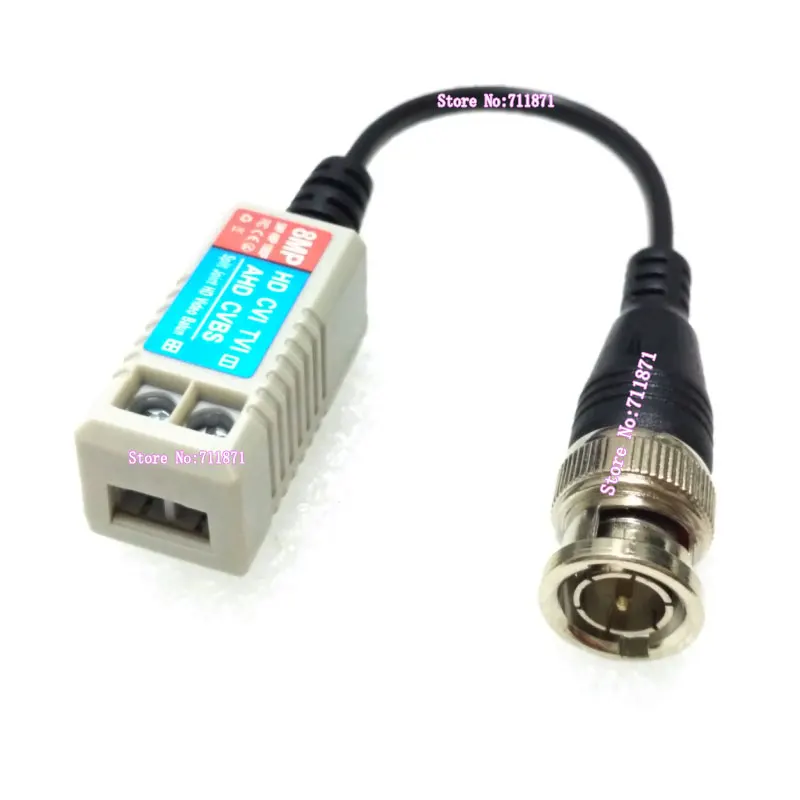 HD AHD CVI CVBS TVI SPlit joint HD Video Balun with R45 UTP cable BNC extension cord 2Pin extend BNC Adapter connector 2P BNC