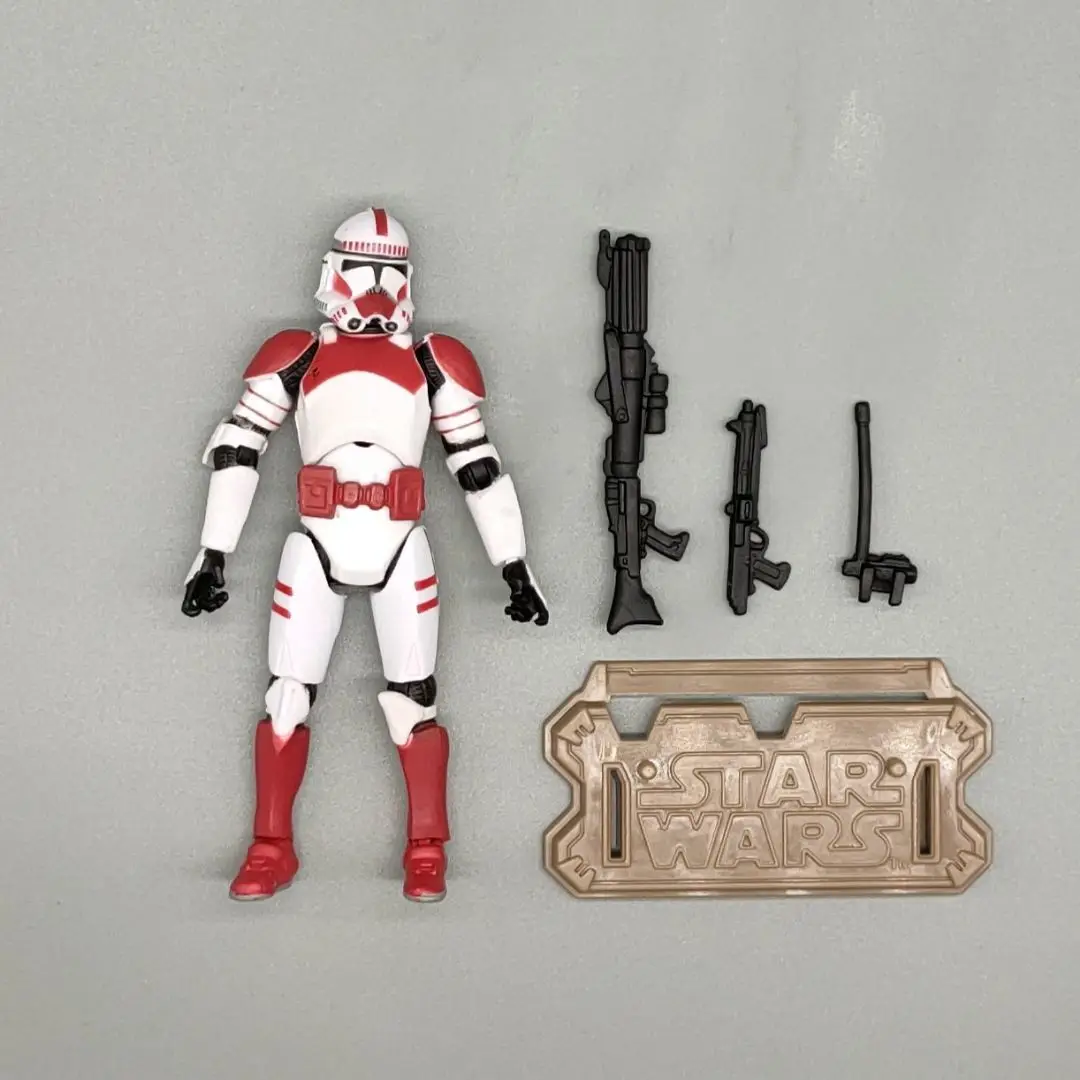 Lot of 5 Star Wars Republic ShockClone Trooper Red White Clone Trooper 3.75" Loose Action Figure view 5