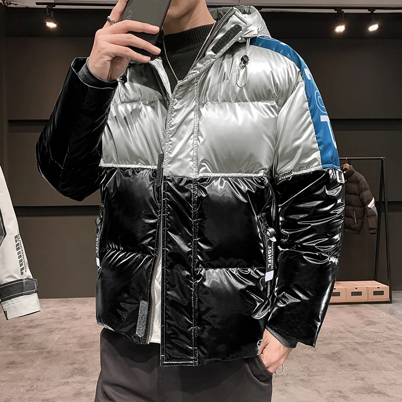 Brand down Jacket Parka Hurt Bear Print Men Winter Oversize Windbreaker Streetwear Harajuku Padded Jacket Coat Warm Outwear