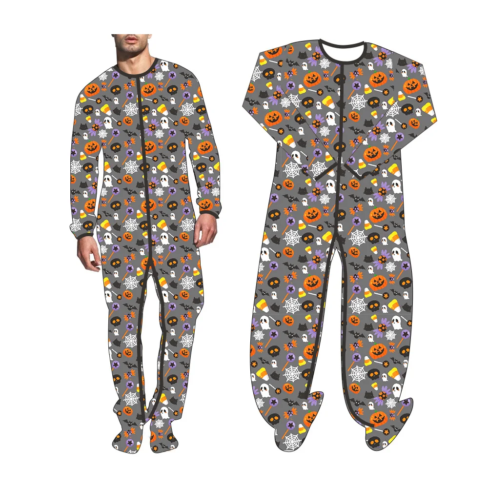 Halloween Adult Onesie Cartoon Pajamas Onesie DDLG Pyjamas For Women Long Sleepwear Jumpsuit Bodycon For Men