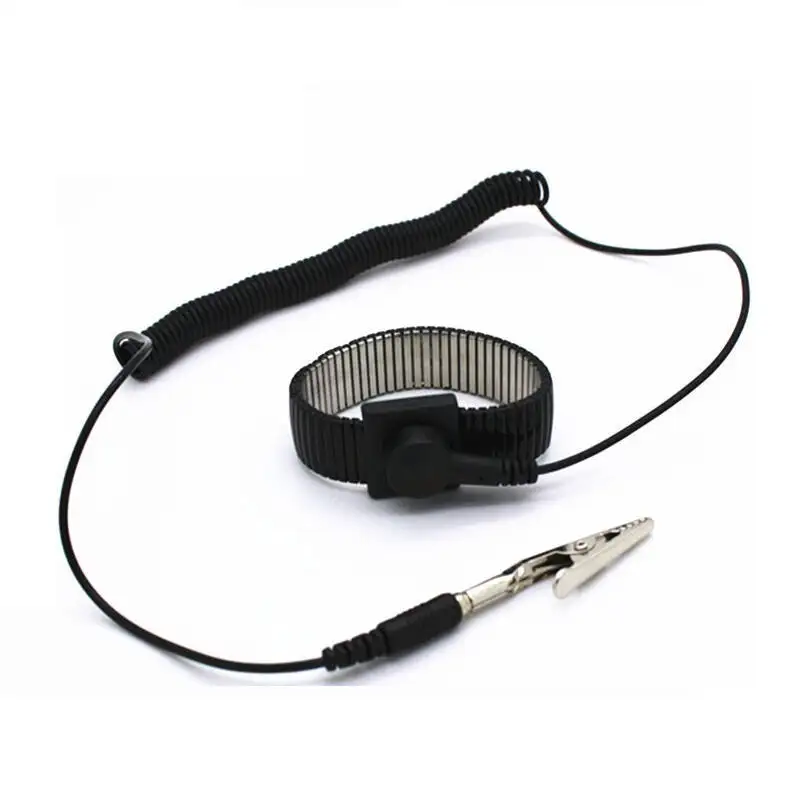 

Hot Sales Cordless Wireless Clip Antistatic Anti Static ESD Wristband Wrist Strap Discharge Cables For Electrician IC PLCC worke