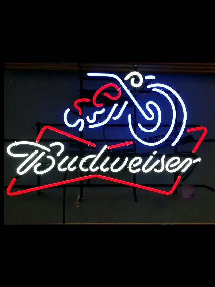 

Neon Sign Budweis Motorcycle vintage neon sign 10kv Beer Bar Pub Sign Handcrafted neon sign for ROOM Decor window Iconic Sign