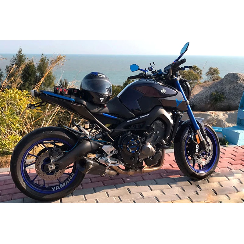 Full Exhaust System for Yamaha MT-09 Tracer FZ09 XSR900 Motorcycle Front Mid Link Pipe Slip On 51mm Muffler Escape Db Killer