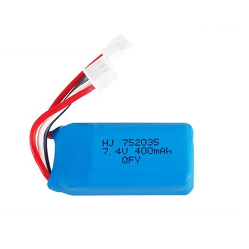 Original 7.4v Battery For DM007 RC Airplane Quadcopter Drone Helicopter Toy Spare Parts 2s 7.4V 400MAH Lipo Battery XH2.54 Plug