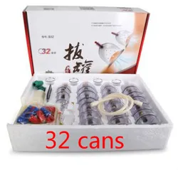 Cheap 32 cans/12 cans cups China vacuum cupping kit pull out vacuum equipment therapy relaxation massager curve suction pump