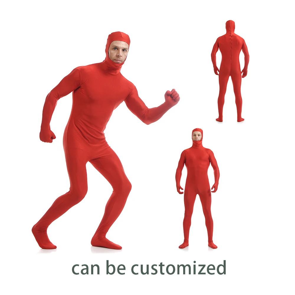 Zentai suit Open Face Skin Suit Catsuit costumi di Halloween body per adulti Unisex unitard può essere personalizzato Stage unitard