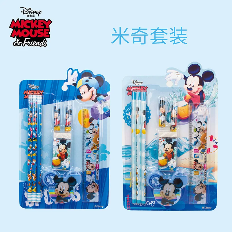 Imagem -04 - Disney Mickey e Minnie Papelaria Conjunto Bonito Kawaii Material Escolar Aberto Presente Dia Estudante 8-piece