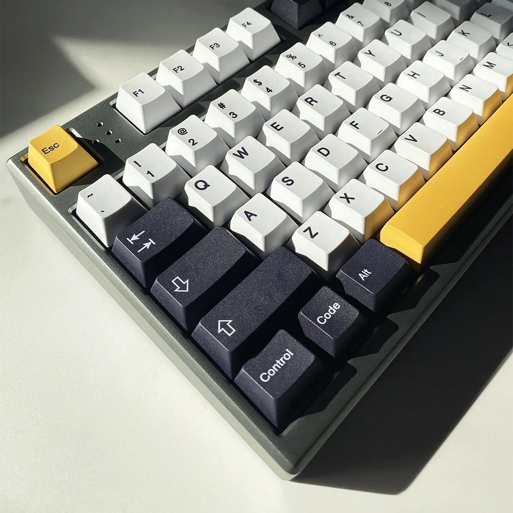 GMK-KEY PBT Keycap DYE-SUB Aucun profil Japon minimaliste noir blanc Keycaps pour 61/64 // 104 clavier mécanique (seulement Keycaps)