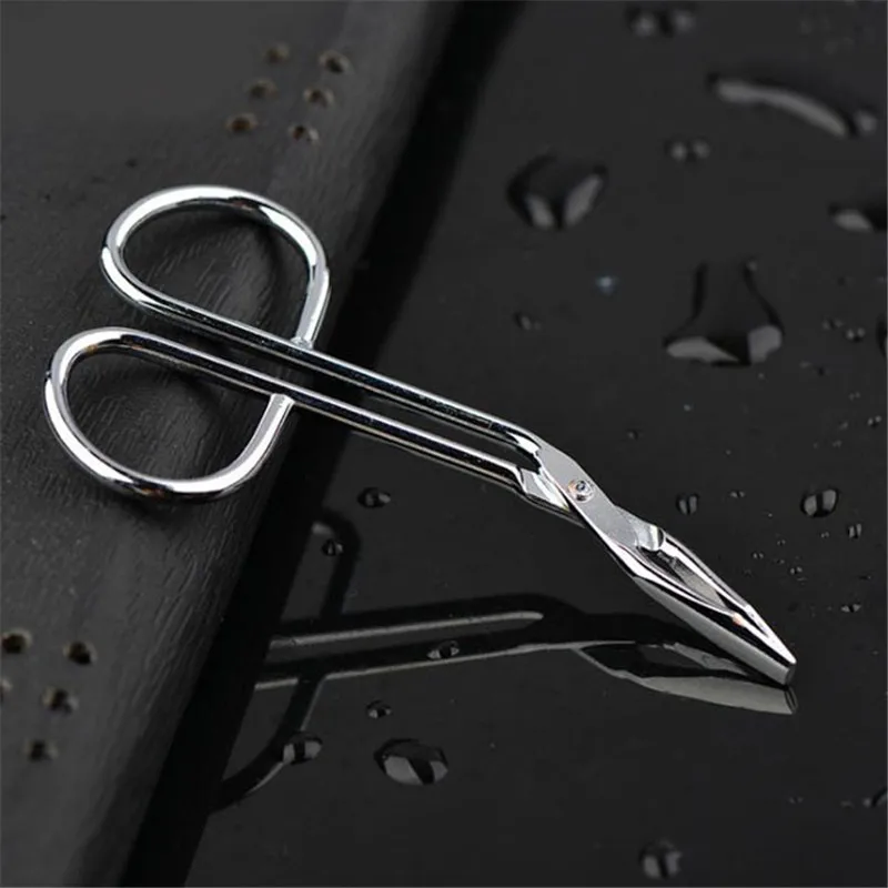 1PC Hair Remove Scissors Flat Tip Eyebrow Tweezers Clamp Clipper Beauty Tool Stainless Steel Eyebrow Removal Tool