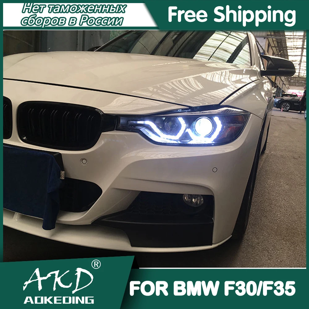 Car For BMW F30 F35 2013–2018 Headlights DRL Hella LED Bi Xenon Bulb Fog Lights Car Accessory 320i 318i Head Lamp