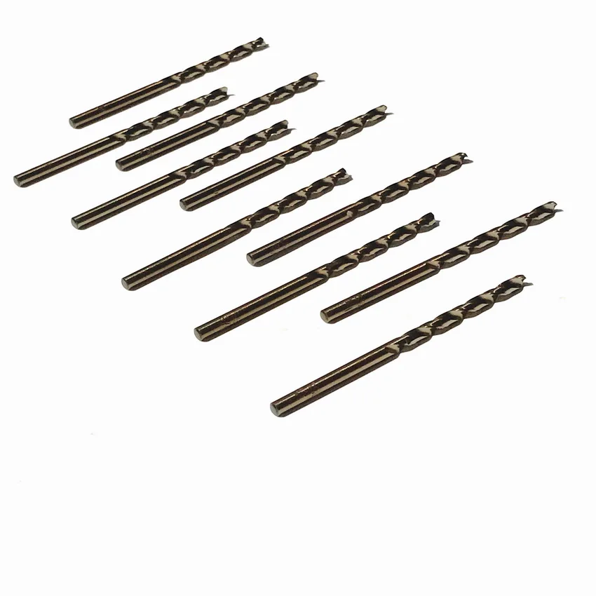 

10pcs/set Of 3/32" Hss M35 Co5% Twist Drill Bits Metal Drilling Twist Drill Bit Straight Shank For Ss/steel/cast Steel Iron Alum