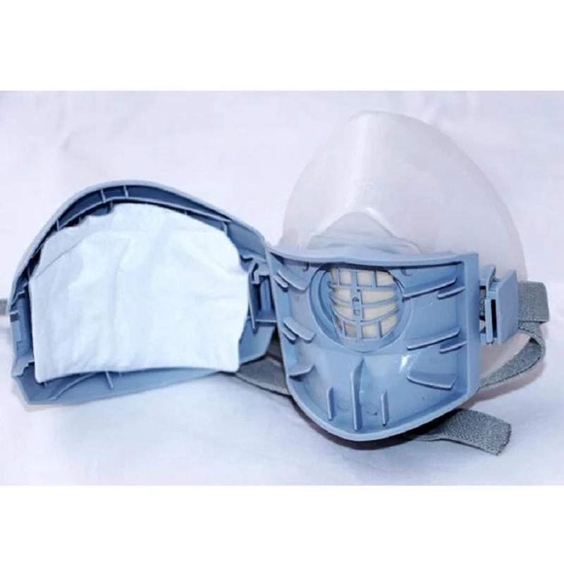 Gas Mask Industry Anti-Dust Pollution Respirator Welder Paint Spraying Polishing Respirator Safety Rubber Construction Dust Mask