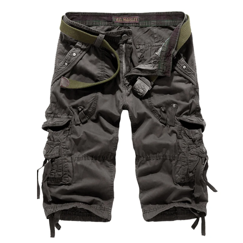 2025 sommer Neue Hohe Qualität Cargo-Shorts Männer Lässige Workout Military männer Shorts Multi Tasche Knielangen Kurze Hosen