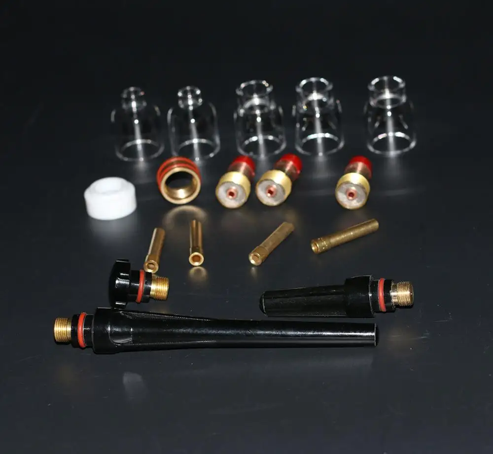 Pyrex Glass Cup Kit  TIG Welding Torch Collet Gas Lens For WP17 WP18 WP26